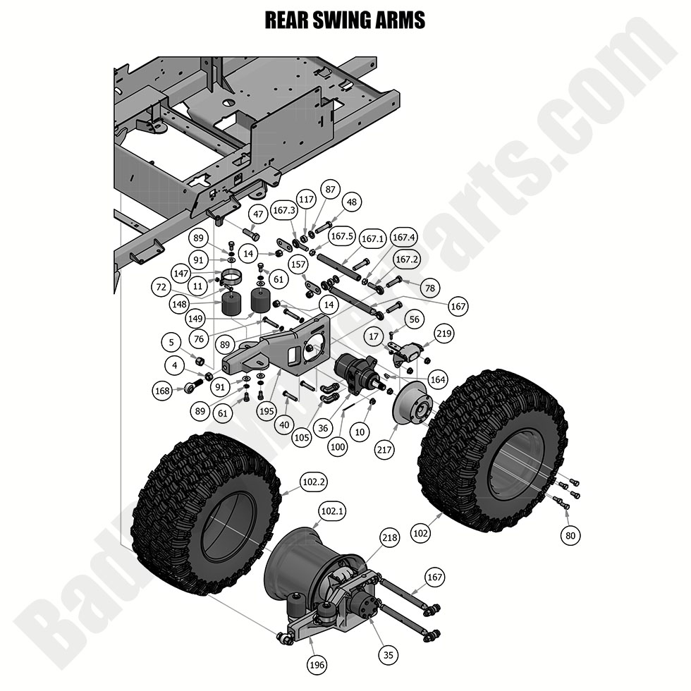 2019 Renegade - Gas - Rear Swing Arm